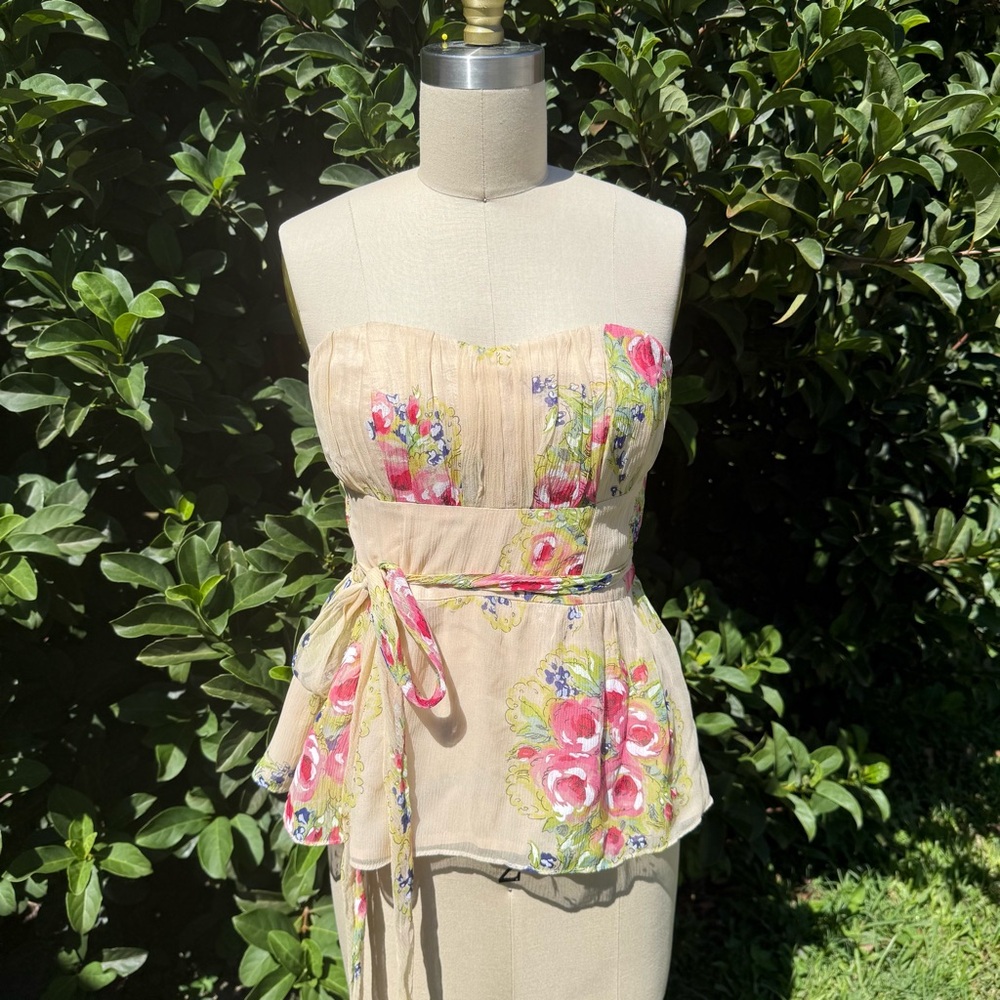 NANETTE Lepore floral silk top